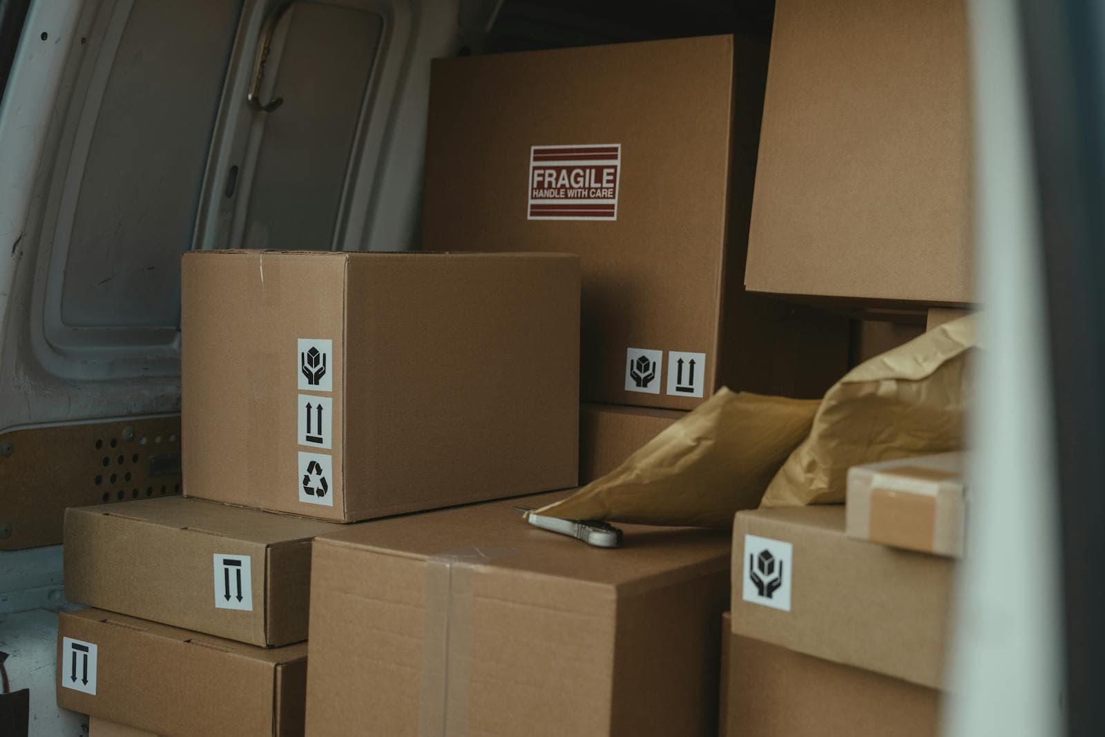 Parcels packed and ready for dispatch
